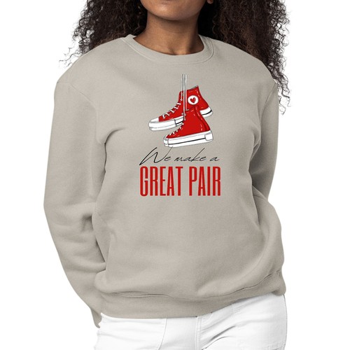Womens Graphic Sweatshirt Say it Soul - we Make a Great Pair - Picture 43 of 70