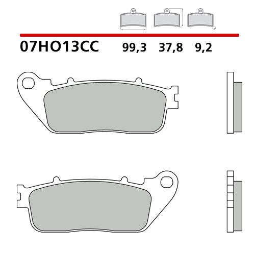 Paire Plaquette de Frein Arrière BREMBO Honda L Adventure SPORTS 1000 18> - Photo 1/7
