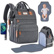 Diaper Bag Backpack,Versatile Large Travel Diaper Bag with Portable Changing Pad