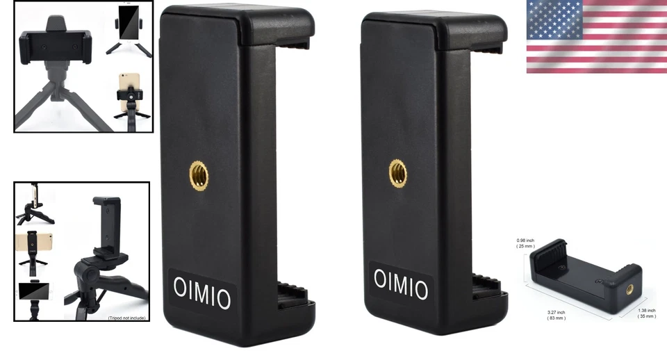Adaptador de trípode compacto para teléfonos inteligentes - Perfecto para selfies y grabación de video Foto 2 de 4