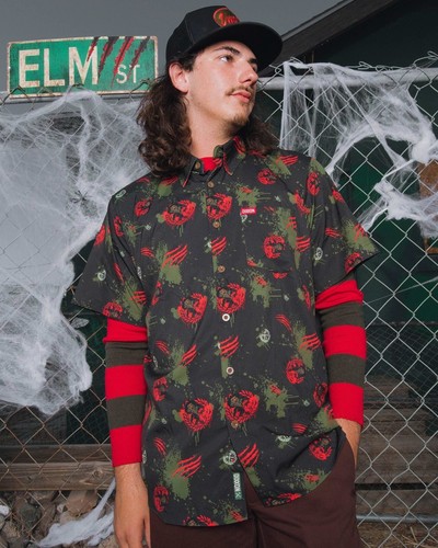 Camisa Dixxon Franela "Pesadilla" Para Hombre GRANDE Manga Corta Fiesta Terror - Imagen 5 de 8