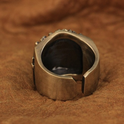 Nothingness World Ghost Brass Ring Mens Punk Jewellery BR273B UK N½ to Z4 BZ - Picture 9 of 27