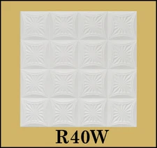 Glue Up Ceiling Tiles Easy Installation white HAND Painted R40 SUPER SALE!!