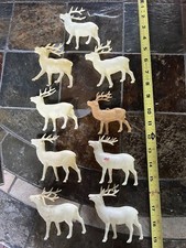 9 Vintage Plastic/Celluloid Reindeer