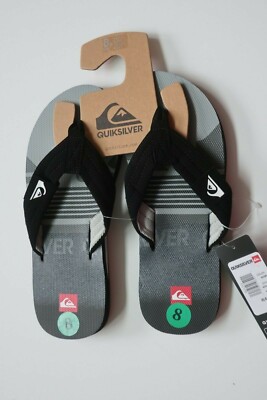 NEW Quicksilver Men\'s Black Quilted Flip Flop Size 13 Quiksilver | Shoes | New Quicksilver Mens Black Quilted Flip  main image 3