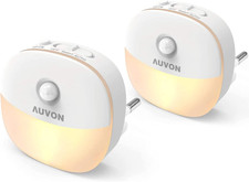 AUVON Nachtlicht Steckdose Mit Bewegungssensor Und Dämmerungssensor, Warmweißes 