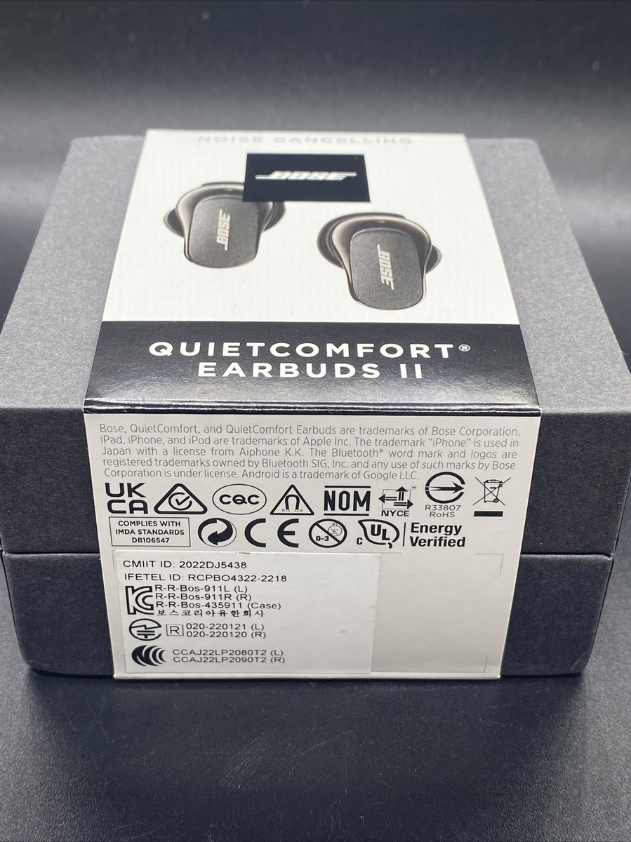 Bose QuietComfort Earbuds II In Ear Headphones BLACK NEW Bose QuietComfort Earbuds II In Ear Headphones BLACK NEW