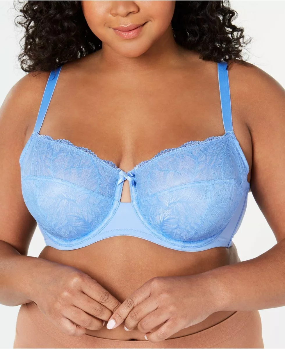 INC International Concepts Womens Plus Size Unlined Blue Lace Bra 40D