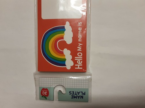 30 Count Rainbow "Hello My Name Is" Nameplates, BRAND NEW! - Picture 2 of 4