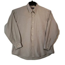 Sz 17 1/2 34/35 Men's Chaps Shirt Blue Check Long Sleeve Button down. Preowned