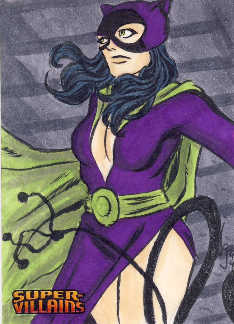 2015 DC Super-villains Sketch Card Ginter Catwoman | eBay