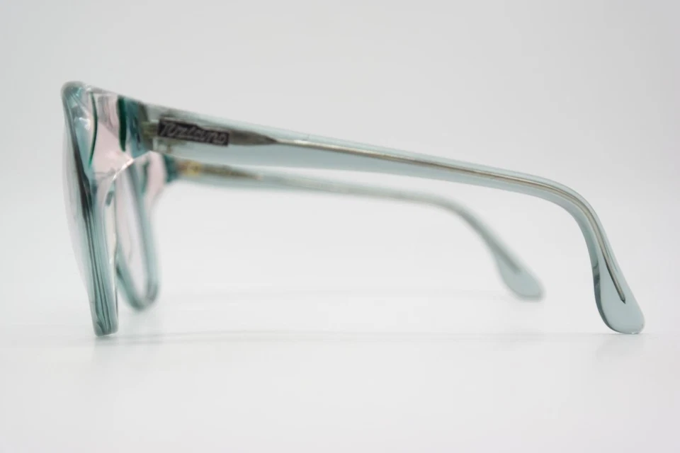 Vintage Brille Tiziano 206 Transparent Grün Gold Oval Brillengestell eyeglasses - Bild 2 von 4