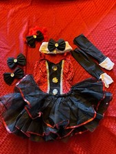 WEISSMAN Tuxedo Leotard with attached Tutu, Neck Bow, and Glovelettes - 6073 -CS