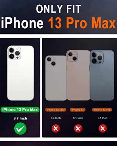 Case for iPhone 13 Pro Max 5G, Genuine Leather Folio Wallet Brown - Retro - Picture 3 of 7
