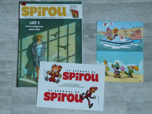 SPIROU N° 3873 Avec cartes et  FLYER Auto-Collant Spirou - Afbeelding 1 van 1