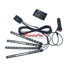 4pcs Rgb 48 Led Strip Under Car Tube Underglow Underbody System Neon Light Kit 4pcs Rgb 48 Led Strip Under Car Tube Underglow Underbody System Neon Light Kit