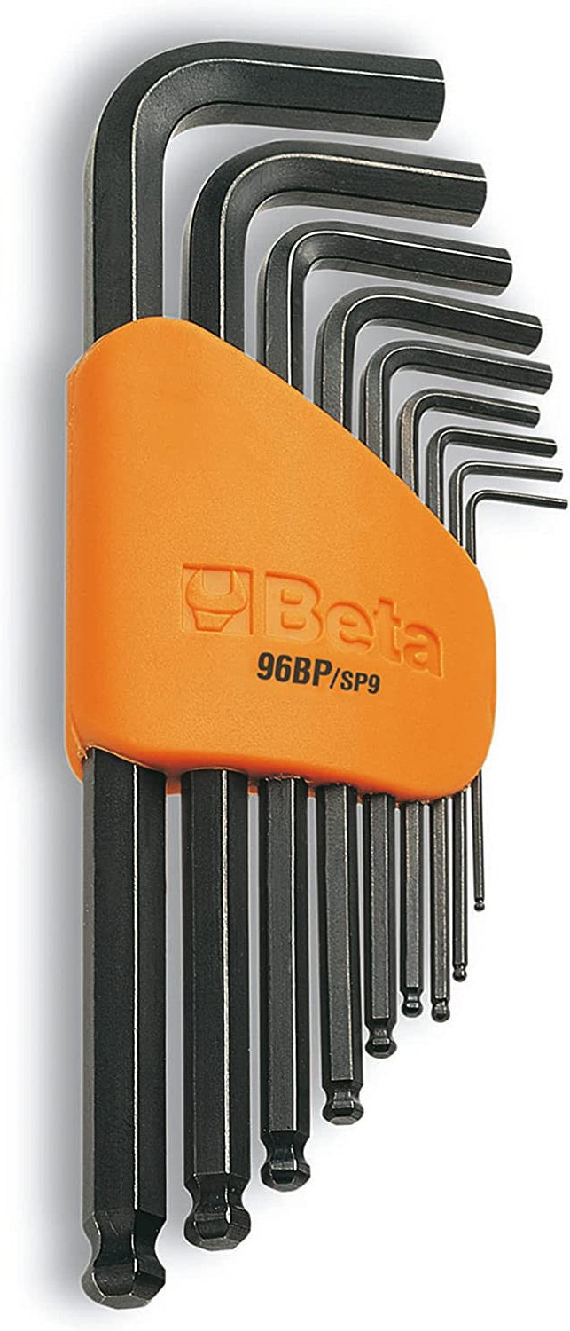 Beta Tools 000960974 Set Of 9 Ball Ended Offset Metric Hex Allen Keys 96BP/SC9-9