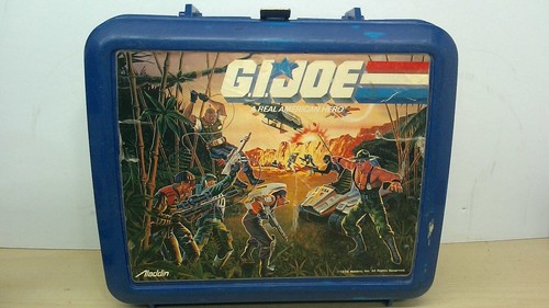 Vintage GI Joe Real American Hero Kunststoff Brotdose mit Thermoskanne 1986 Aladdin - Bild 14 von 24