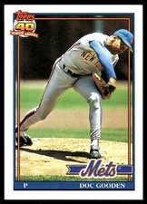 Doc Gooden 1991 Topps #330 New York Mets MLB READ FREE SHIPPING AutographDen