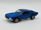 Hot Wheels Redline 1968 Custom Mustang Blue/Dark Interior NM!!