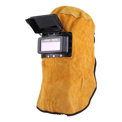 Atmungsaktive Leder-Schweißmaske mit automatisch verdunkelnder Filterlinse für