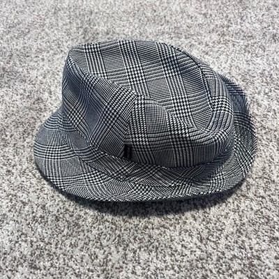 Pugs Gear Plaid Fedora Hat Bundle Black & White + Dark Plaid Brim