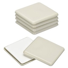 Furniture Sliders, 16Pcs 2 1/2" Plastic Self-adhesive Square Sliding Pads Grey 
