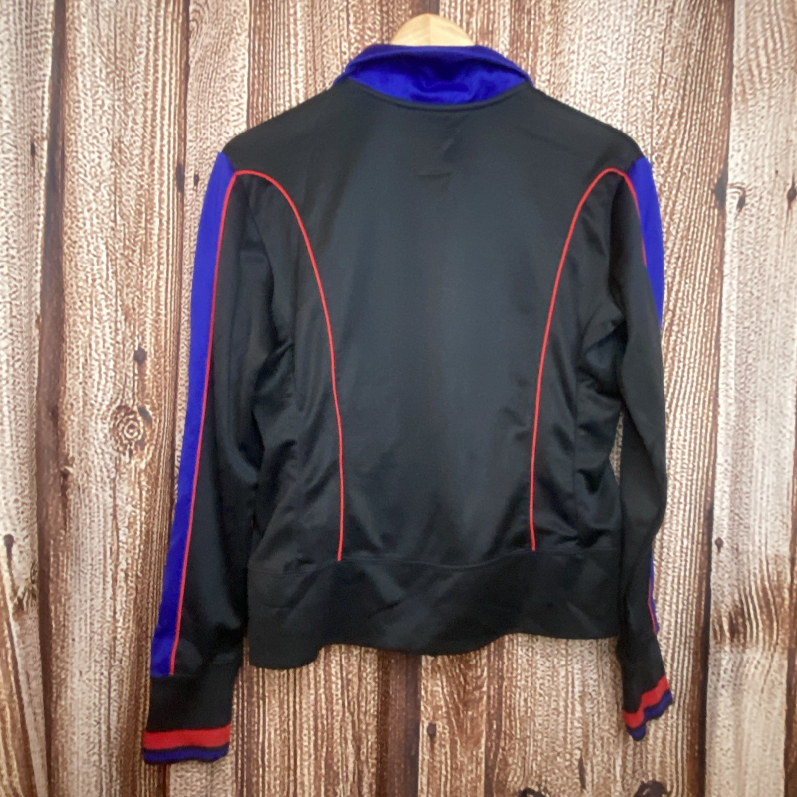 SACAI X NIKE Giacca Nike vintage donna grande 12 14 nera neon zip tasche atletica Y2K