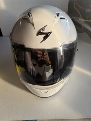 Scorpion EXO-500  Full Face Motorcycle Helmet Solid White with bag Small Size