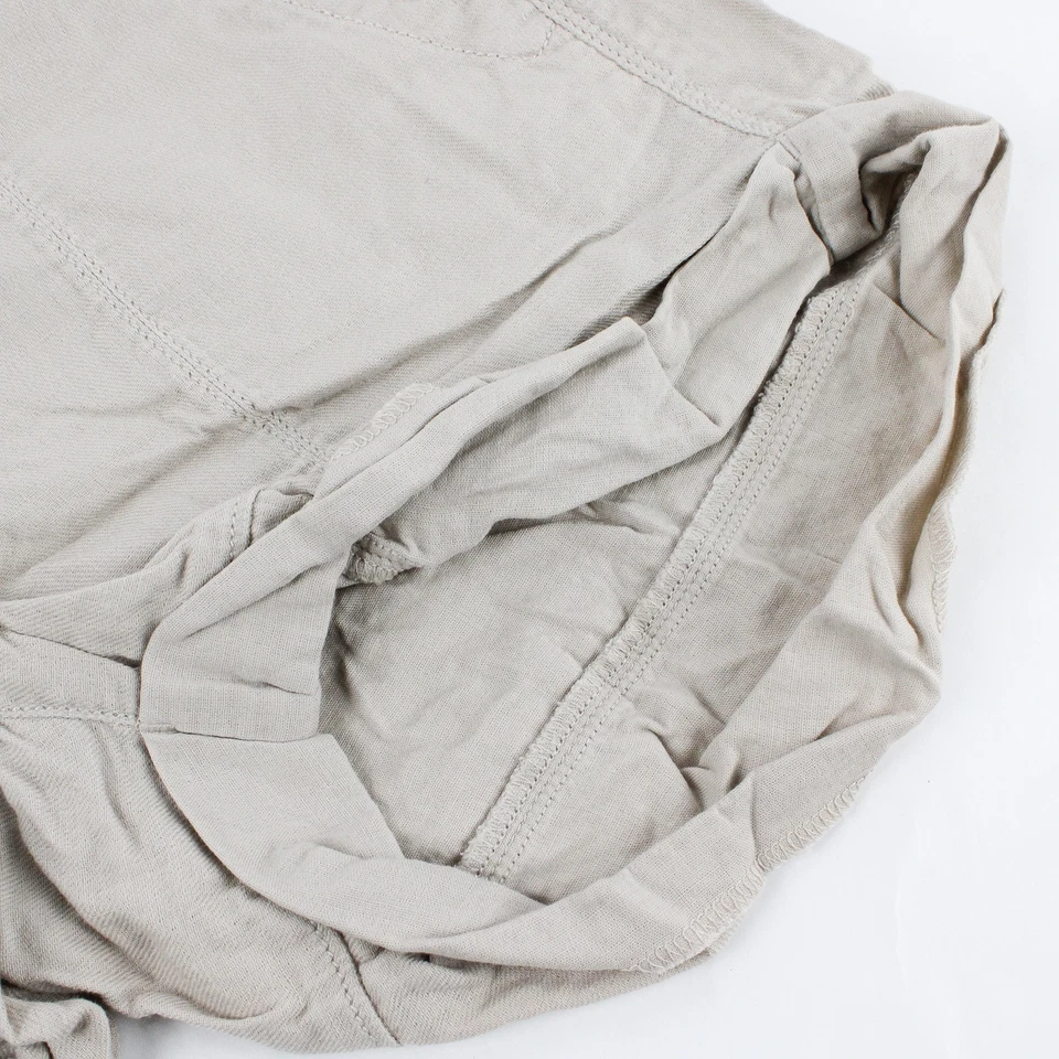 Ann Taylor LOFT Beige Short Taille Régulière Devant Plat Coton 100% Taille 4 - Photo 3/4