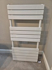 White Heated Towel Rail Radiator 600x1200mm Ladder Style + ValvesGreat Condition