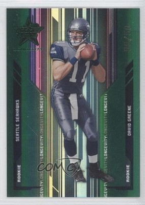 2005 Leaf Rookies & Stars Longevity Rookie Emerald 9/50 David Greene #219 0a1