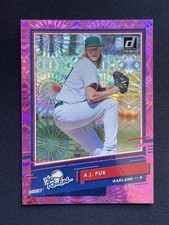 2020 Donruss The Rookies Pink Fireworks - AJ Puk (RC) #R-5 Oakland Athletics