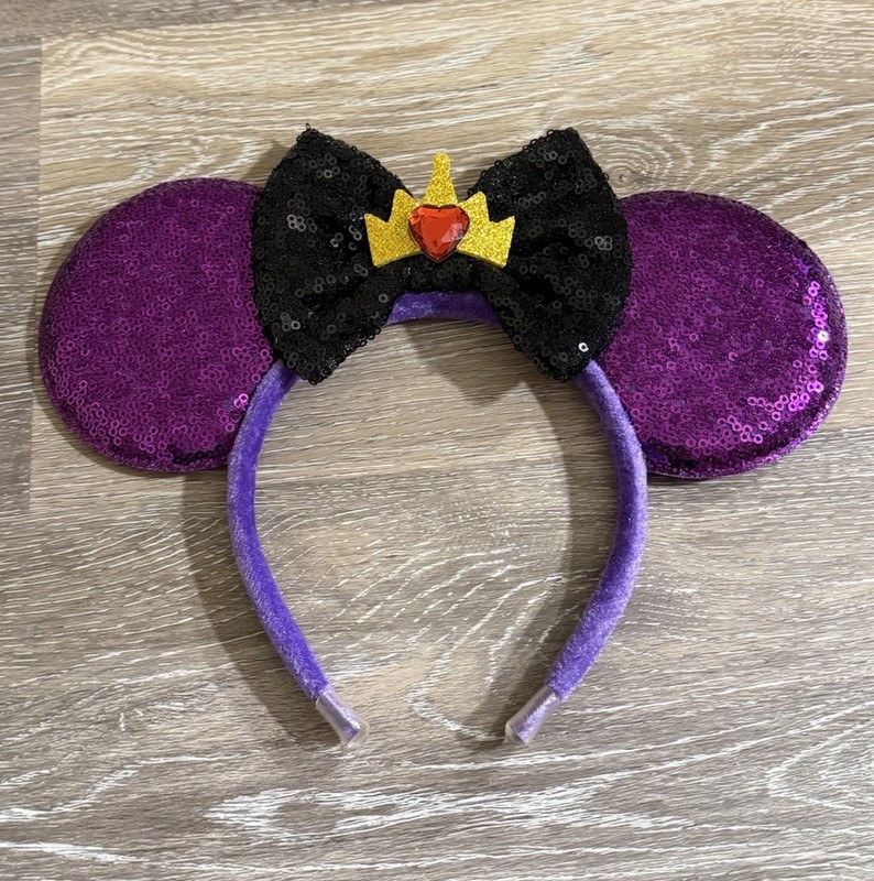 Homemade Disney Evil Queen Snow White Minnie Ears Headband Crown Heart Etsy