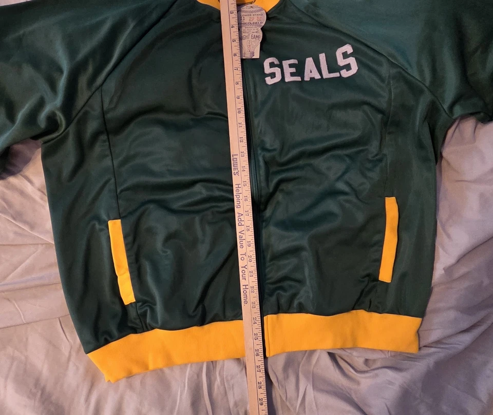 Nueva con etiquetas Chaqueta de Hockey San Francisco Seals Satinado Manchado XXL Foto 4 de 4