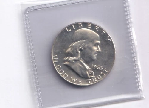 Proof 1963 United States 90% Silver Franklin Half Dollar Melts at over $30