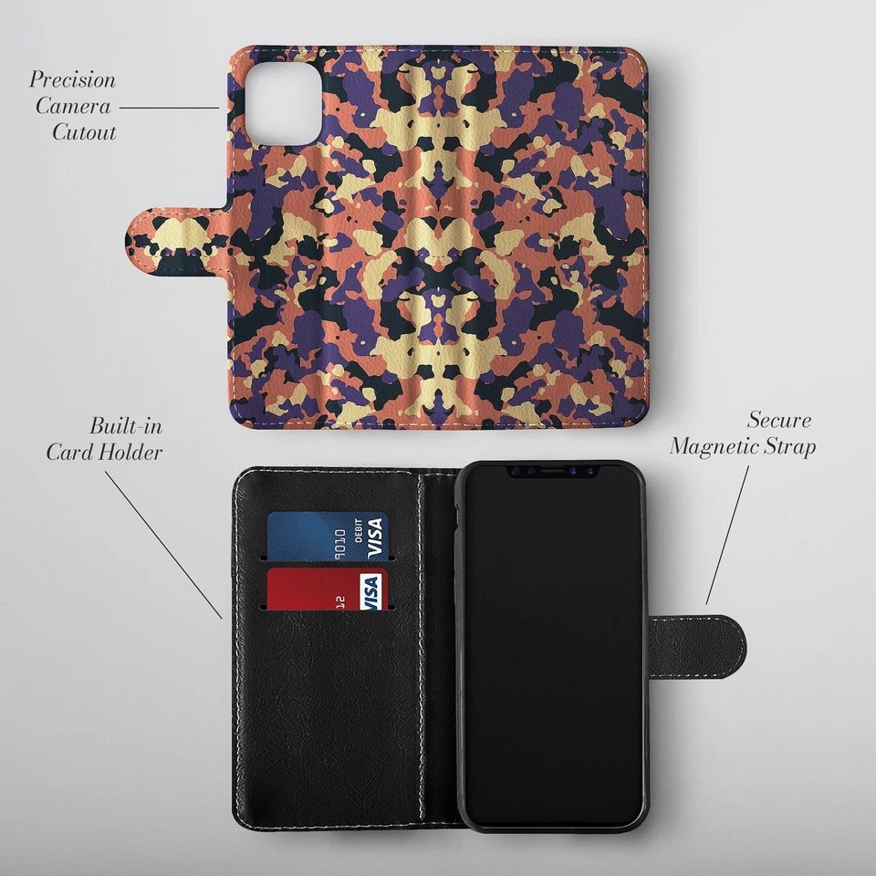 Personalised Wallet Phone Case for iPhone 16 16e 15 14 Pro Cover Jungle Camo - Image 3 of 4