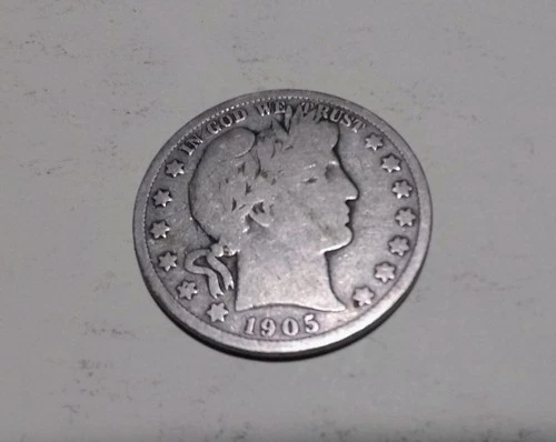 1905  S. Barber Liberty Head Half Dollar.