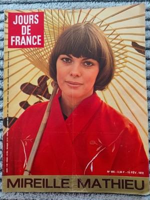 Jours De France No. 895 Feb. 1972 Cover Mireille Mathieu