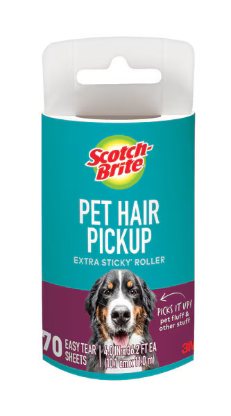 Scotch-Brite Pet Hair Pickup Lint Roller Refill 839RFS-70, 4.0 in x 36.2 ft (10.