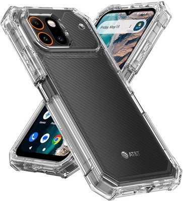 Hybrid Case Anti-Shock Cover for AT&T Trek Phone - Clear
