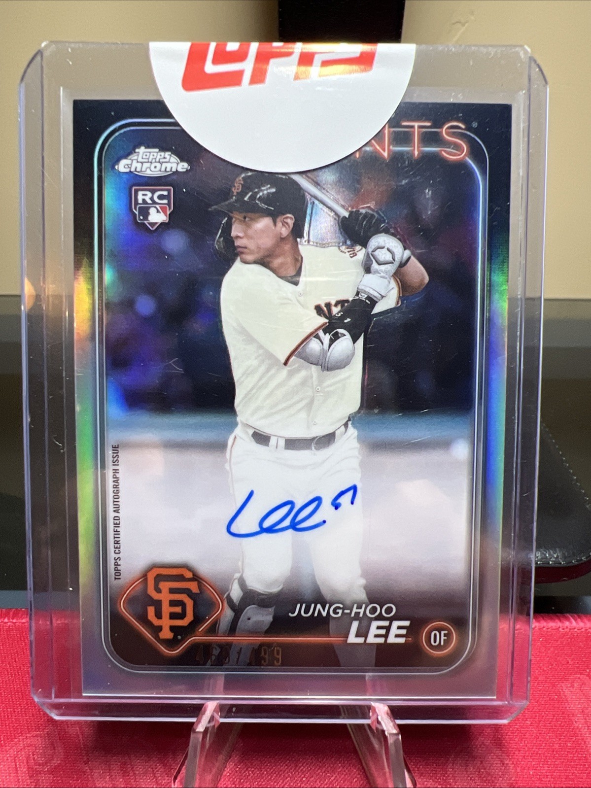 2024 Topps Chrome - Rookie Autographs Jung-Hoo Lee #RA-JHL Refractor /499