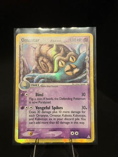 MP Pokemon OMASTAR δ Card EX HOLON PHANTOMS Set#13/110 Delta Species Holo Rare