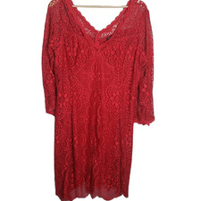 Always Indigo Red Laced Dress 3X