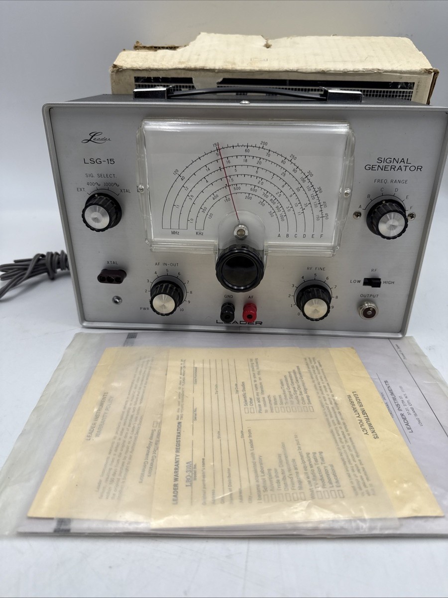 □ LEADER □リーダー電子　LSG-15　SIGNAL　GENERATOR Leader LSG-15 Wideband RF Signal Generator In Original Box