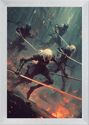 nier automata 2B Spiel Gerahmtes Wandbild Poster Leinwanddruck Bild
