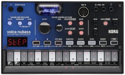 KORG synthesizer bass machine volca nubass vacuum tube circuit 16-step sequencer