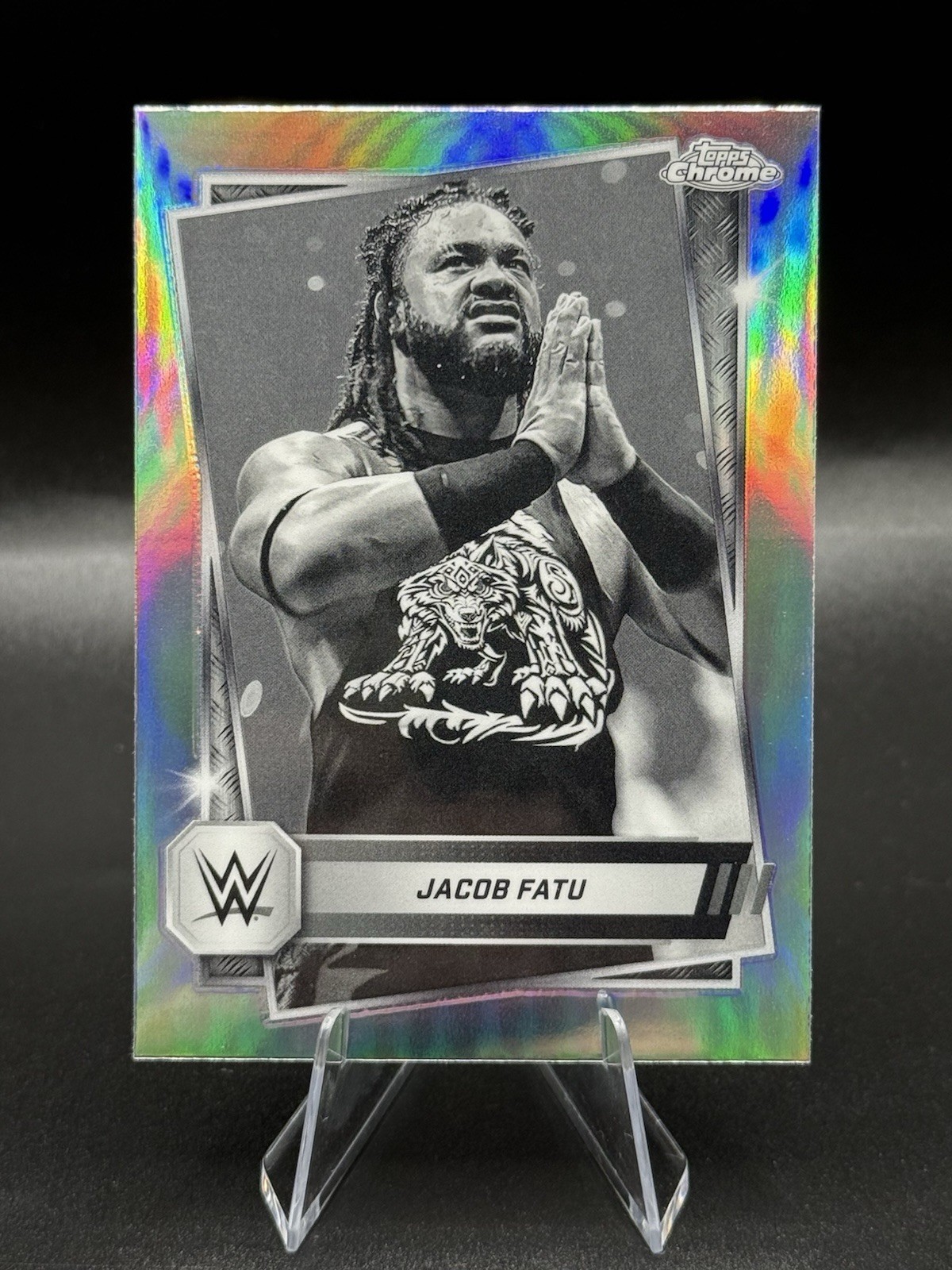 2025 Topps Chrome WWE - Jacob Fatu #100 Sepia Refractor