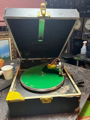 Phonograph, portable phonograph, working product