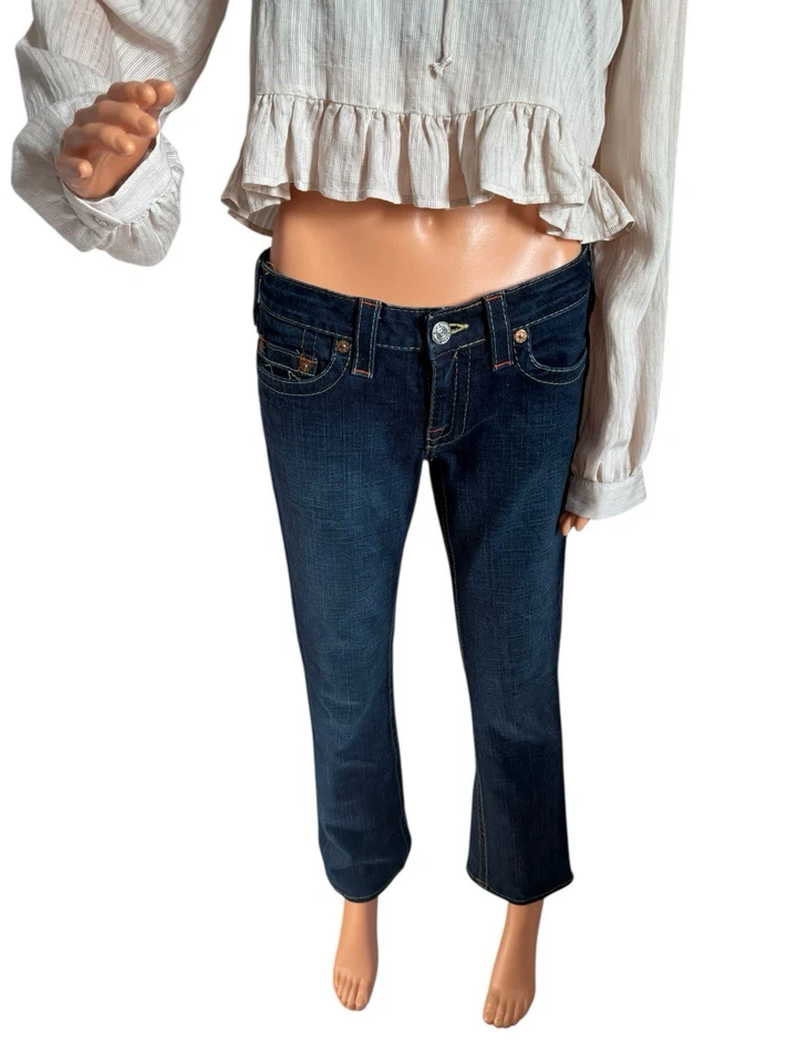 True Religion Women's Blue Denim Jeans, Size 28, Made in USA - Image 4 of 4